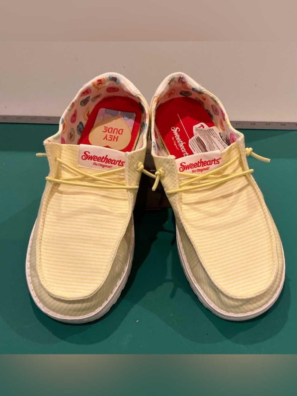 Hey Dude Wendy X Sweethearts Conversation Hearts Collaboration Slip-Ons Size 7